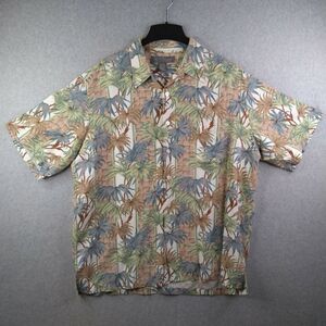 Tori Richard Men's XL Hawaiian Shirt Silk Linen Blend Honolulu Beach Vacation